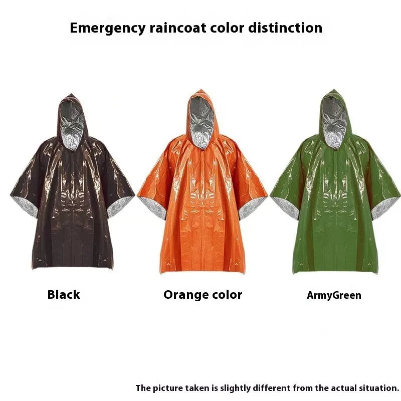 Marathon Wild Cross-country Raincoat laid flat showing Orange and Army Green colour options