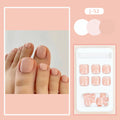 Skin tone J-52 personality design self-adhesive toenail stickers with glue.