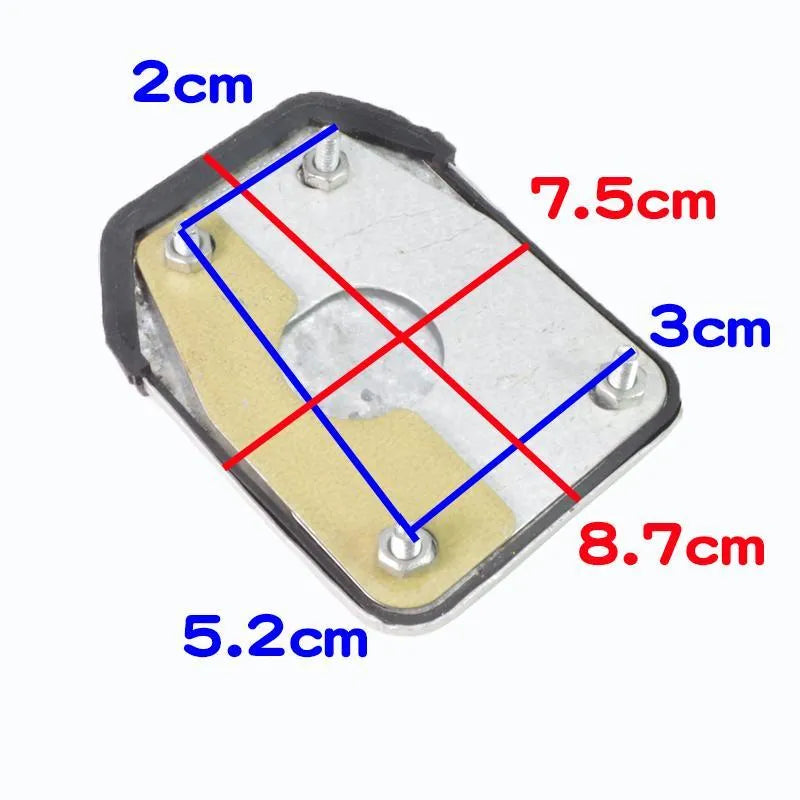 Motorcycle brake pedal skid plate metal replacement part for scooter maintenance