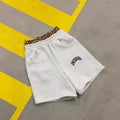 Men's patchwork loose trousers with double waist and zip fly in elastic polyester fabric