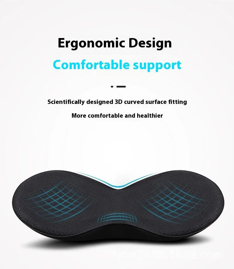 Memory foam car seat cushion in flat design showing colour options