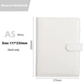 A5 PU leather zipper notebook shell in multiple colour options for loose-leaf binder organisation