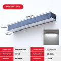 Solar outdoor wall lamp with black ABS plastic shell and IP65 waterproof rating