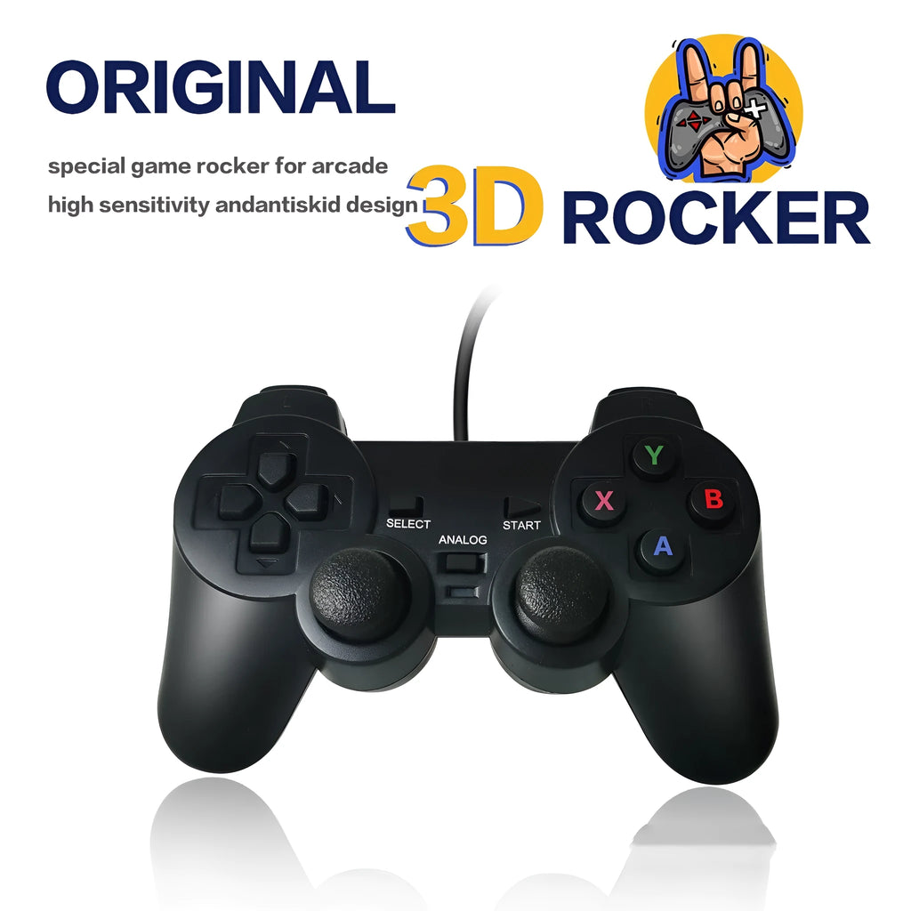 Wired USB game controller for Super Console X in SNES handle style