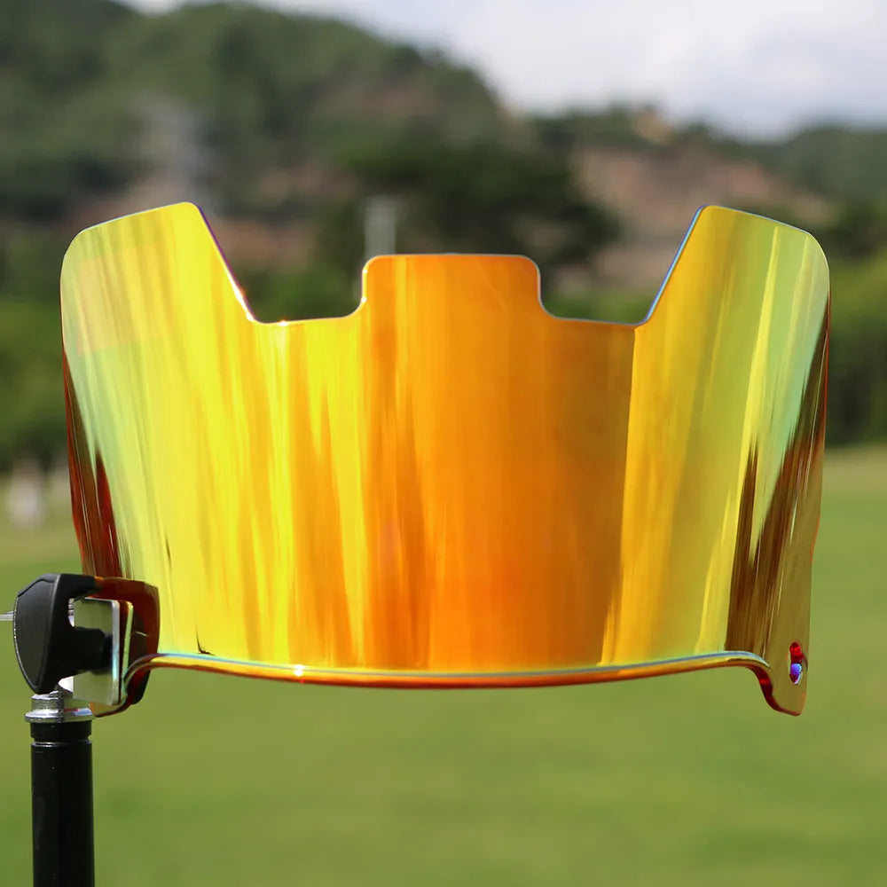 American-style multicolour rugby helmet goggles with a tool-free mounting system