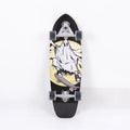 White 31-inch maple wood street scooter skateboard with deck and truck components