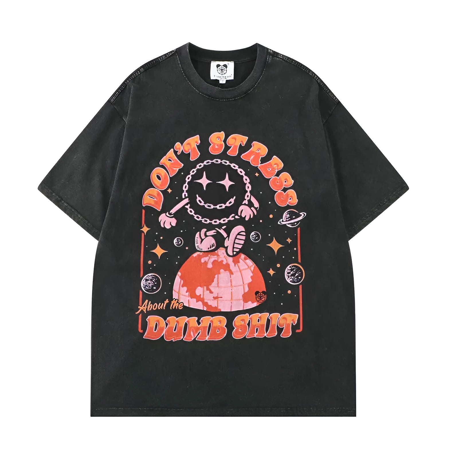 Men's direct injection graphic craft cotton t-shirt in colour XT22, front view, simple style