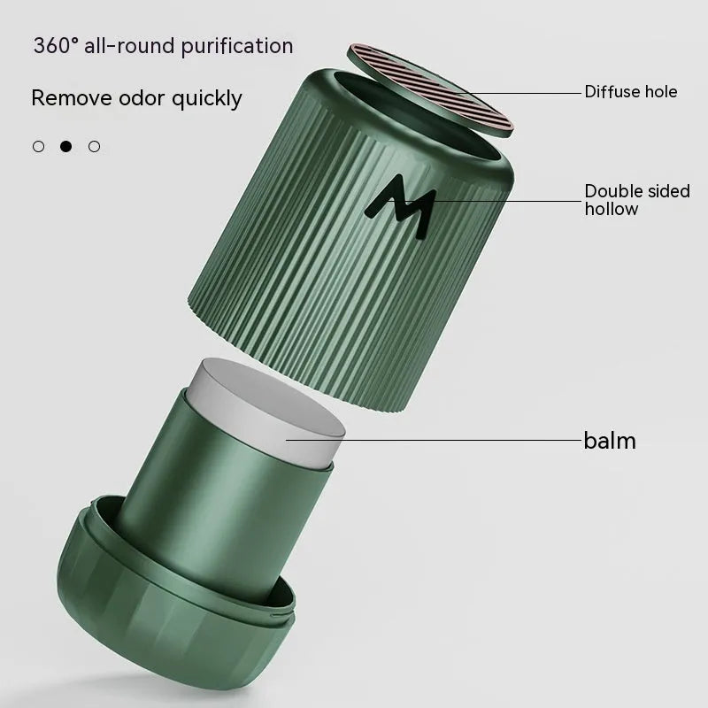 Solid car aromatherapy decorative cup for fragrance and odour removal, 10cm by 6cm.