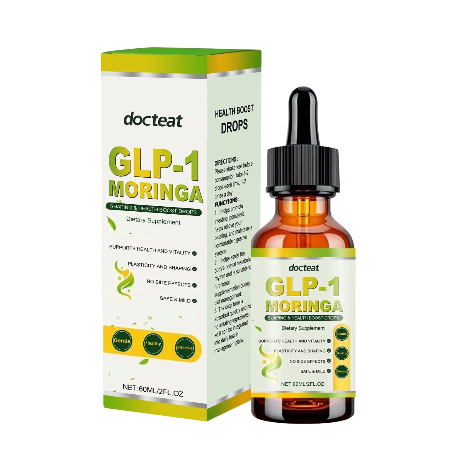 Horseradish Tree Drops 60ml pure formula extract liquid supplement bottle with dropper