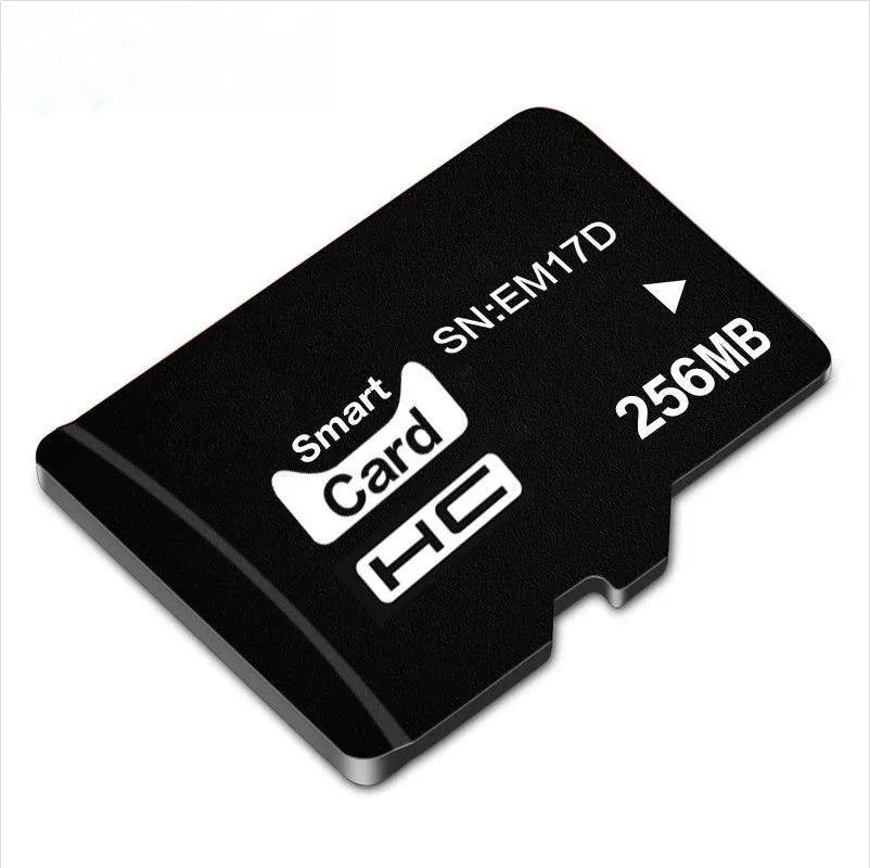 256MB MicroSD TF memory card for MP3 players, cameras, and mobile phones.