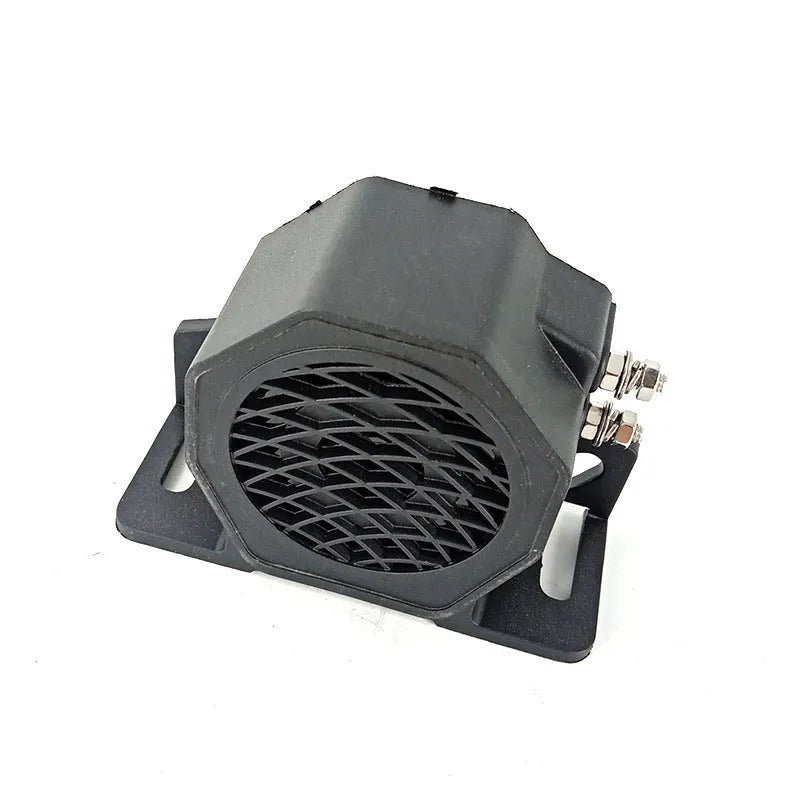 Black GQ-208A reversing buzzer horn for 12-80V vehicles.