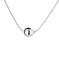 Small ball pendant silver clavicle chain necklace with round design in YFL376 colour
