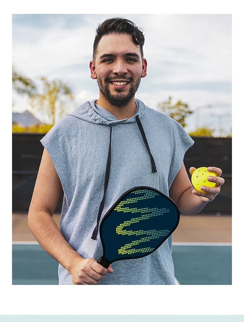 A single outdoor sports table tennis racket with a fibre glass construction.