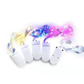 Copper wire LED fairy light string with 20 small button lights and a white plastic battery box.