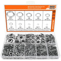 304 stainless steel spring lock washer combination box containing 900 pieces for metric bolts 2-12mm