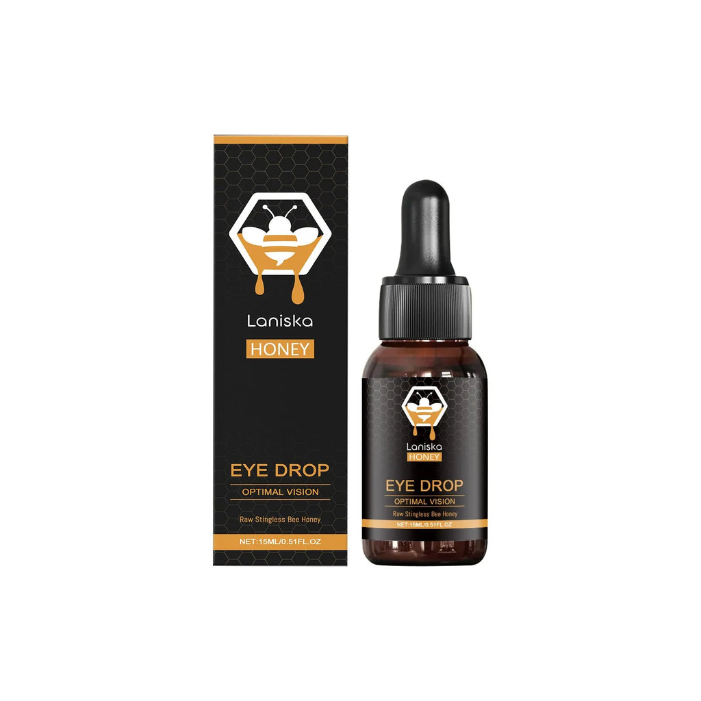 15ml bottle of honey eye drops with dropper for relieving dry eyes and fatigue