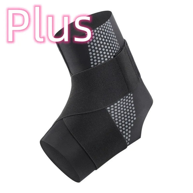 Black Lycra cloth ankle support for adult sports and rehabilitation.
