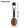 Coffee coloured, bean-shaped TPR dog chew toy with rope knots and a treat-holding cavity.