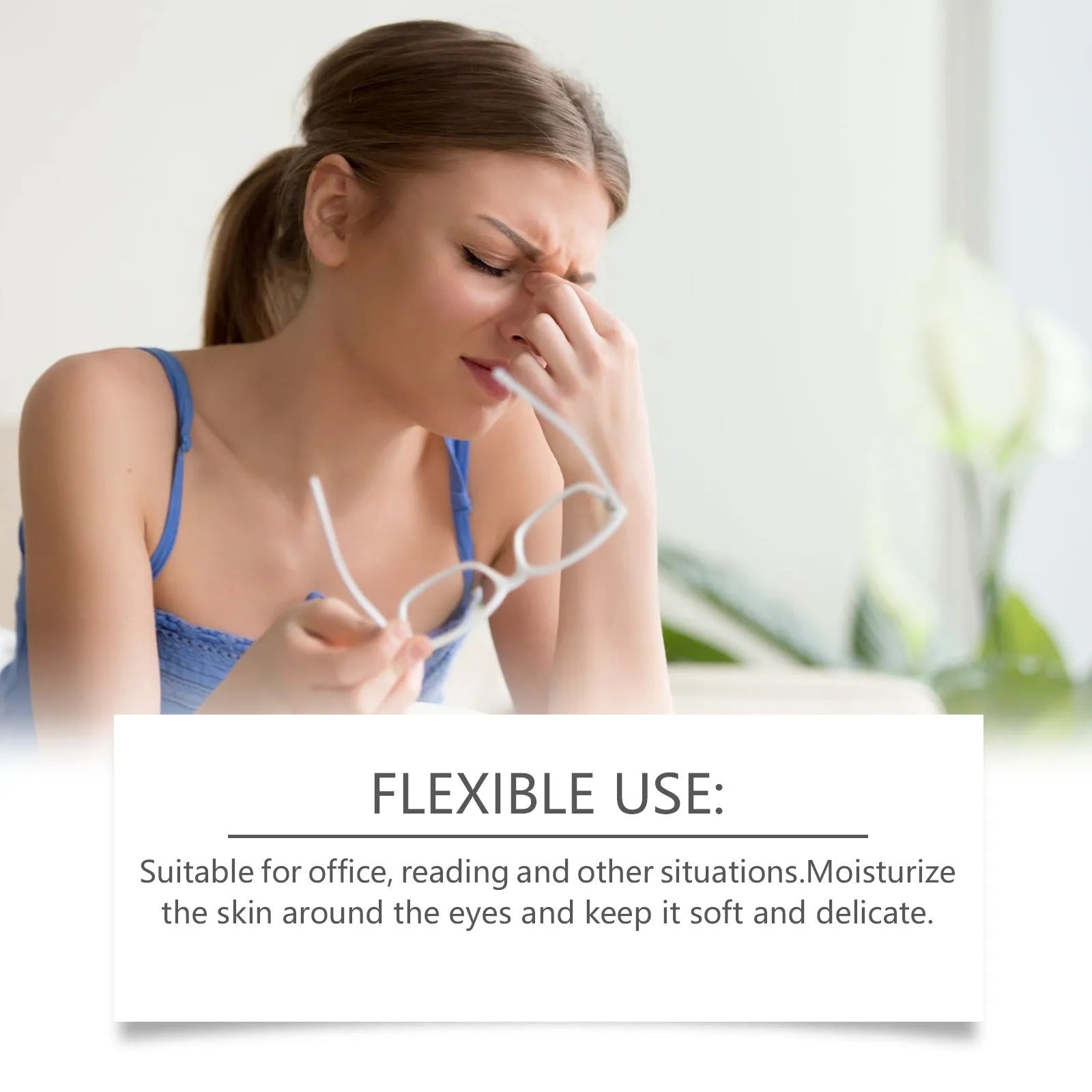 8ml capacity eye care ball for mild massage and cooling relief around the eyes.