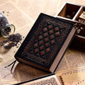 Embossed faux leather A5 notepad with super thick pages in bronze or black gold colour
