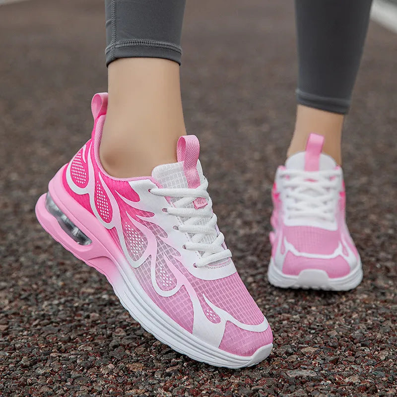 Women's mesh casual sneaker in three colours with PU sole, showing size range 36-43