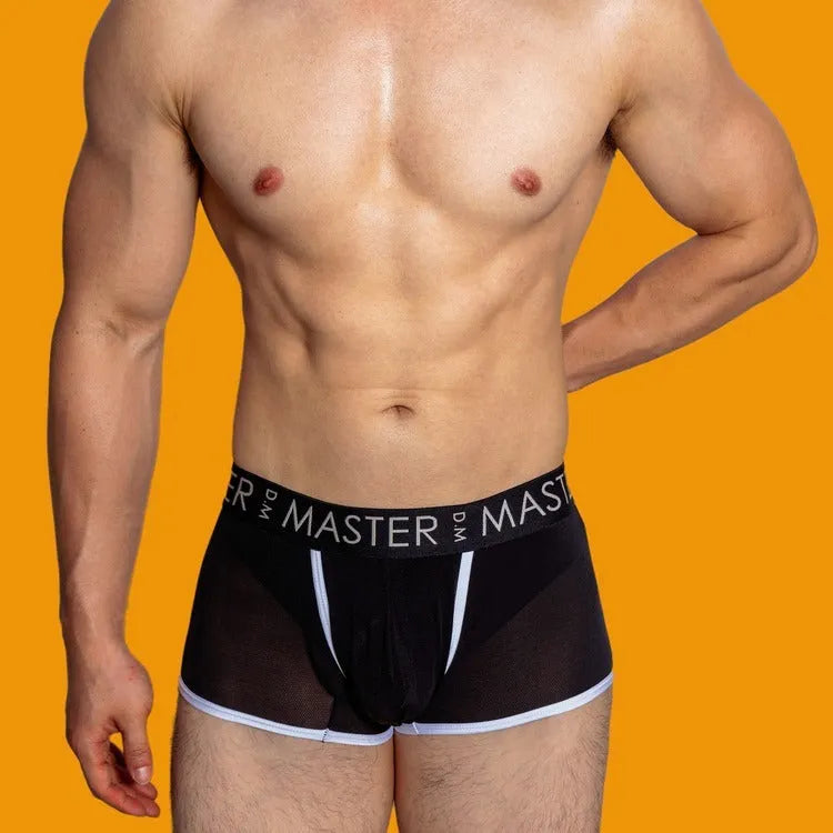 Men's low waist ice silk shorts in solid colours showing lightweight quick-drying casual athletic design