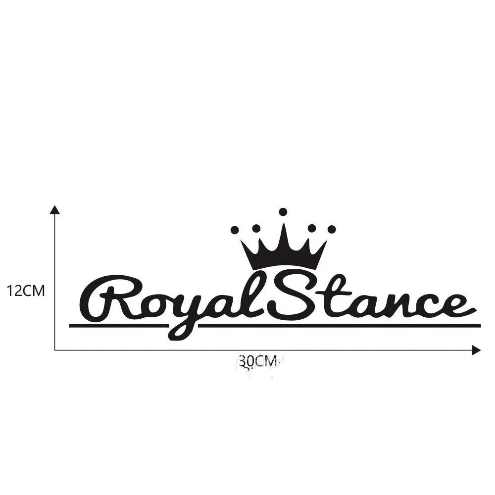 Reflective crown design car sticker on vinyl sheet, showing black, white, and colourful options.