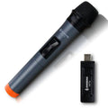 Black V12 wired dynamic handheld microphone with USB receiver and cables