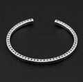 Women's Chinese retro style 925 silver opening bracelet with fish motif design in electroplated copper