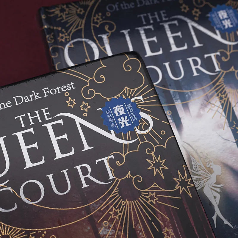A5 luminous hardcover notebook with full-colour illustrated pages, available in blue and purple colours