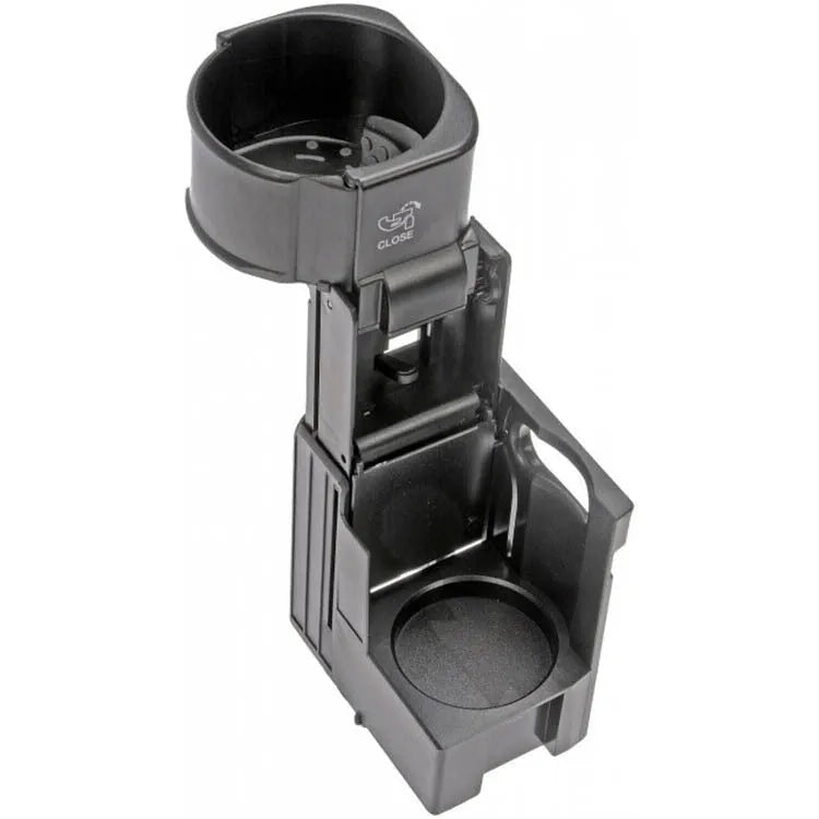 Genuine Mercedes-Benz black plastic cup holder bracket with part number 2116800014
