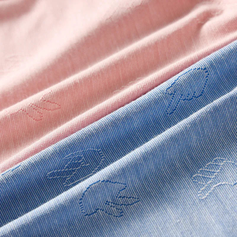 Modal low-waist briefs in jacquard ice silk fabric showing quick-drying underwear in multiple colour options