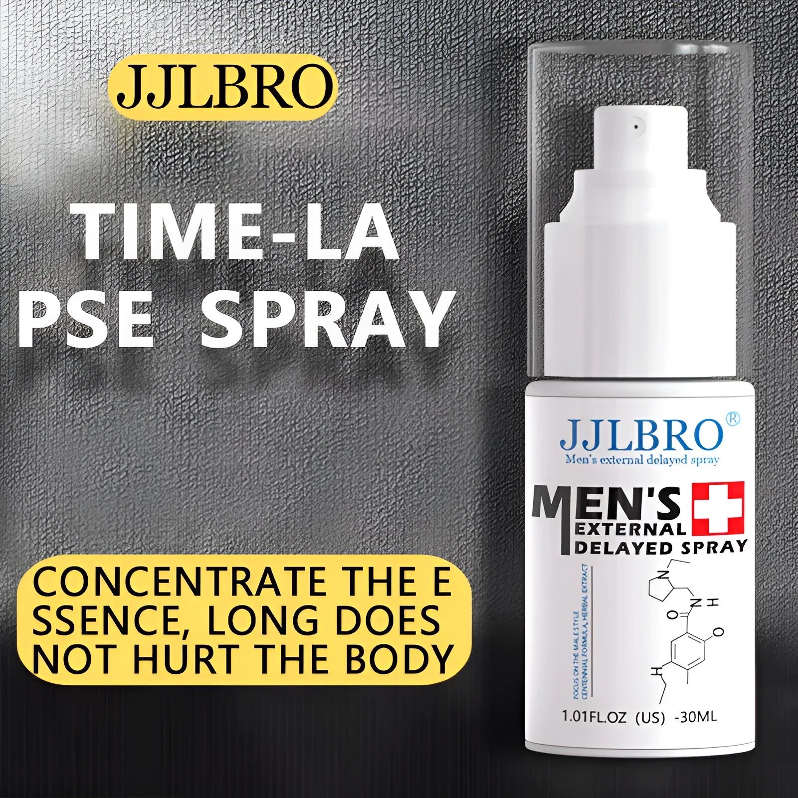 30ml white bottle of plant-based delayed spray for couples