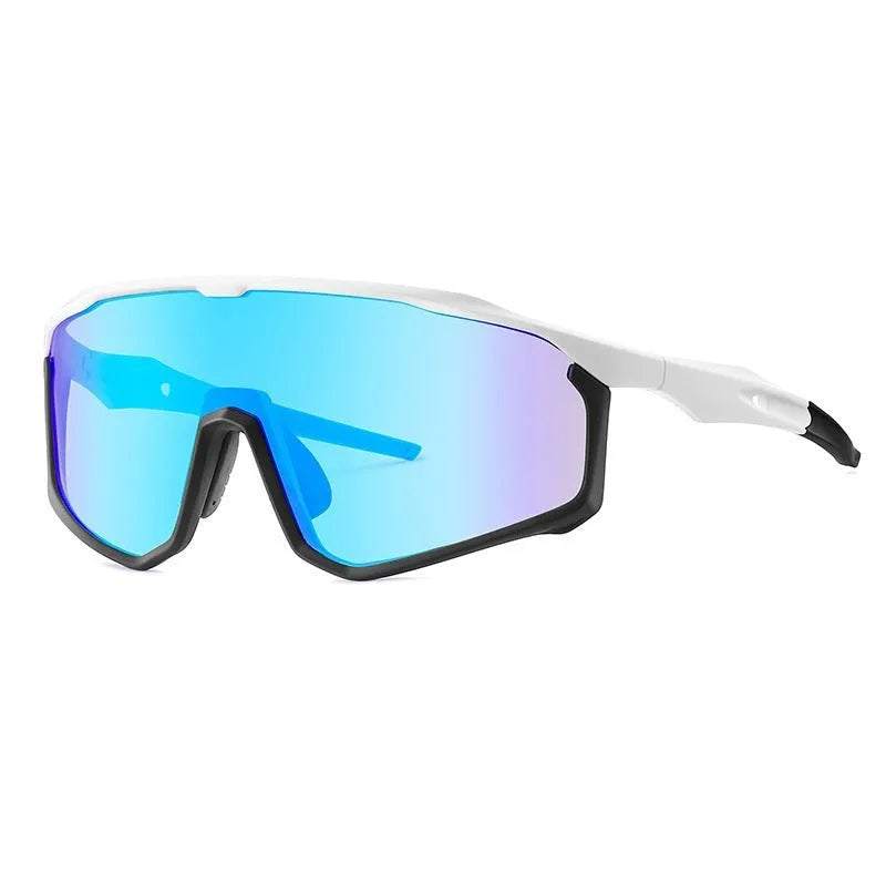 Colourful full-frame mountaineering goggles for climbing and snow sports with UV protection