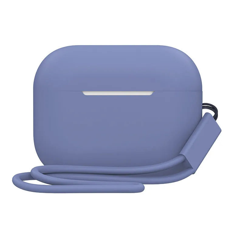 AirPods Pro 2 silicone protective case with lanyard attachment in various solid colours