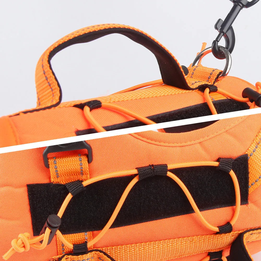 Reflective dog harness vest with explosion-proof leash attachment in multiple colour options