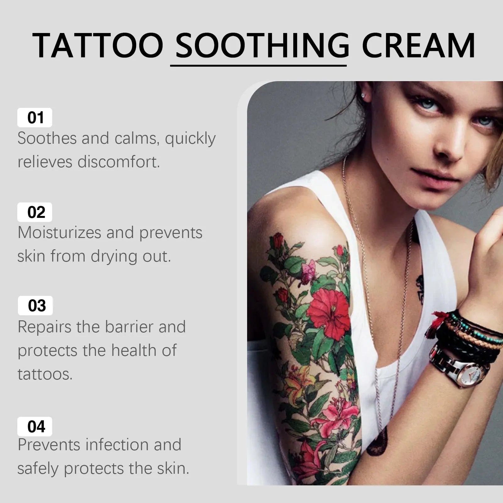20g tattoo soothing neck cream container for gentle cleaning and aftercare treatment