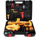 Yellow steel car electric jack set with electric wrench for vehicle lifting
