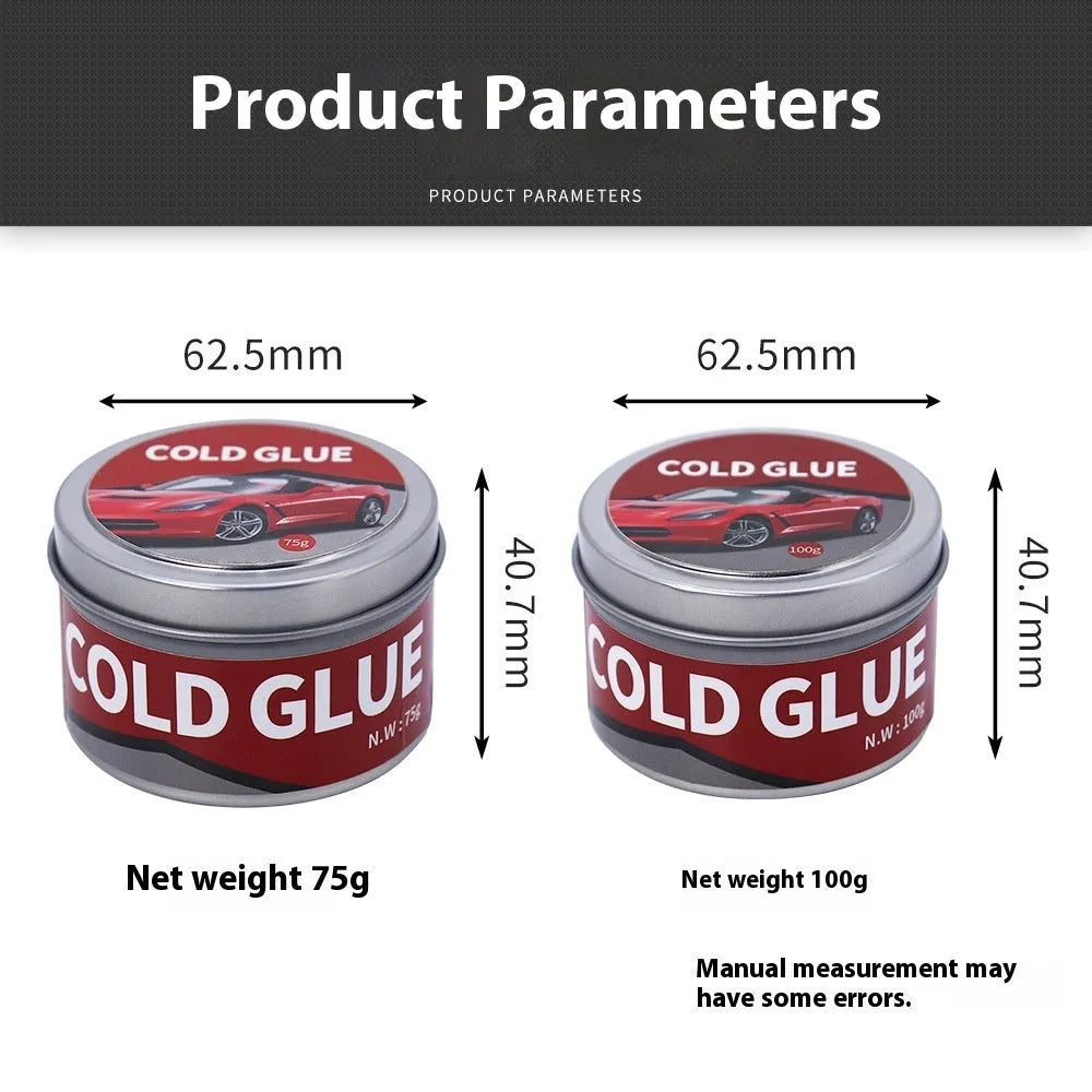 Automobile depression repair cold glue container for car body dent and bumper damage restoration