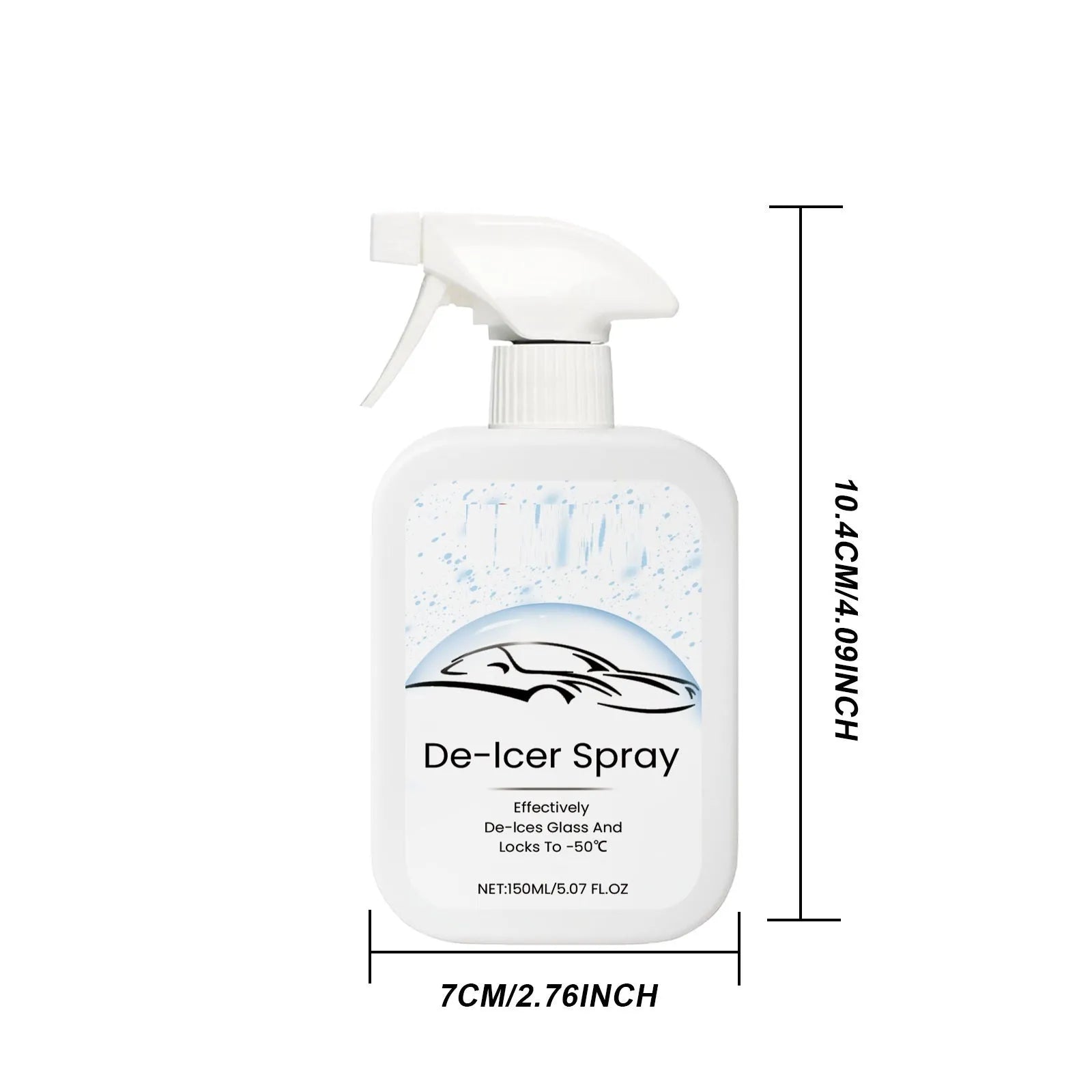 150ml car windscreen anti-icing and de-icing spray bottle for winter vehicle maintenance