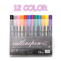 Double line signature highlighter pen with eight colour refills in PET box packaging