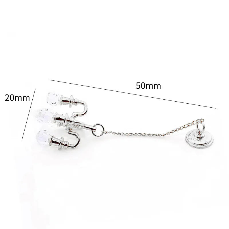 Mini retro gold and silver metal photo prop decorations measuring 5x2cm