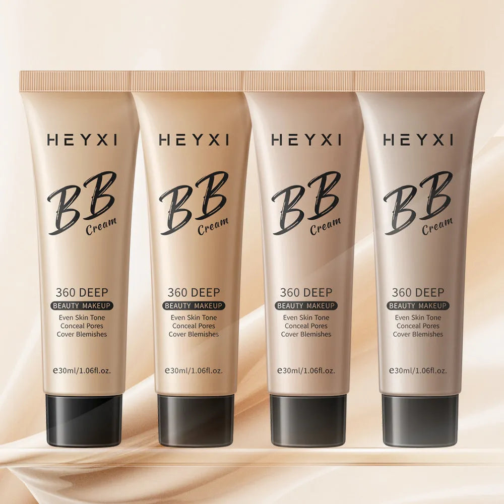 Waterproof sweat-proof BB cream in four colour shades 01 to 04 for all skin types