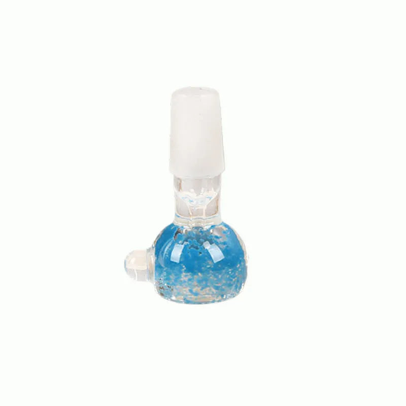 Coloured transparent glass cigarette holder with 7cm geometric trumpet pipe shape