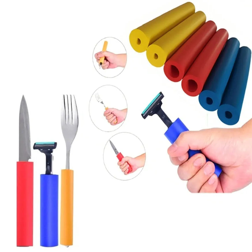 Rubber auxiliary grip hoses for utensil and tool handles in 10mm and 18mm sizes