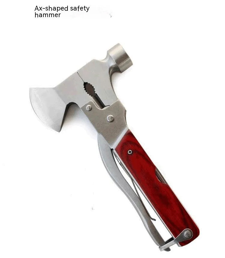 16-in-1 car safety hammer with solid steel construction and Oxford fabric storage bag