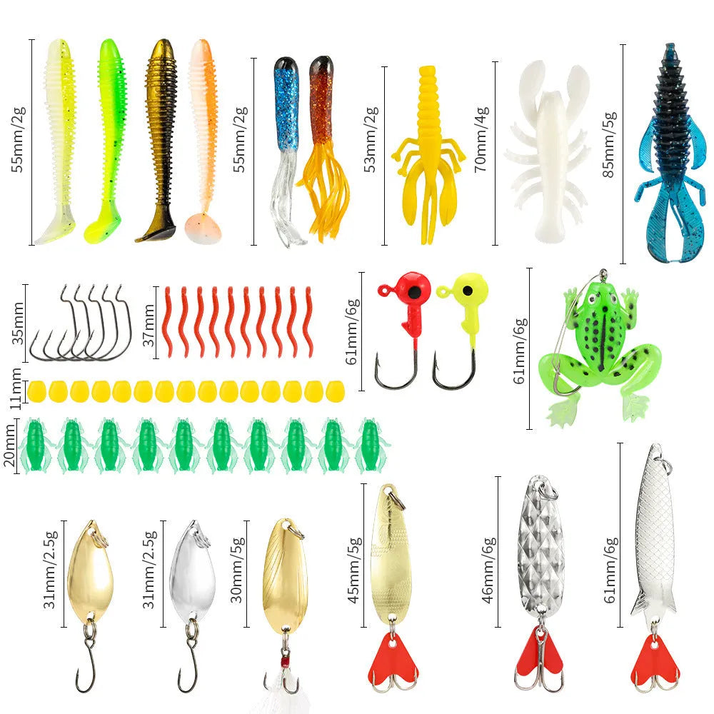 Mino Bog Christmas fishing blind box set with 24 metal pieces in 01 style colour