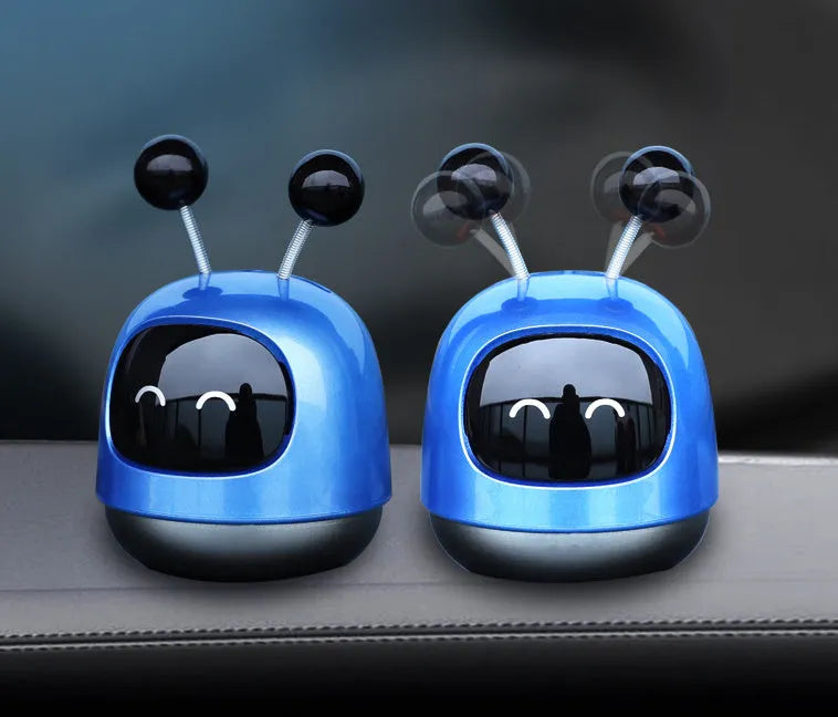 Robot-shaped car vent aromatherapy decoration with 40ml gel capsule for air freshening