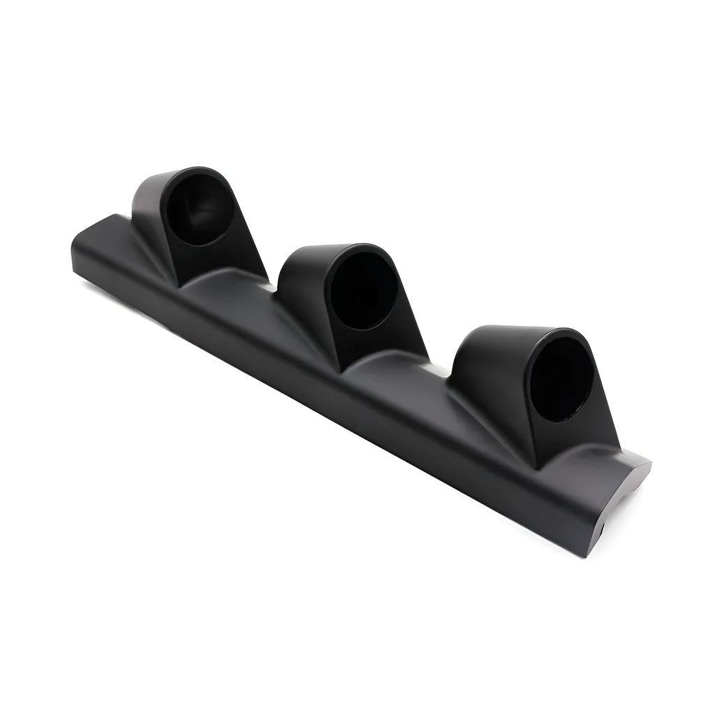 Black three-hole car instrument frame for 52mm gauges in right-hand drive vehicles
