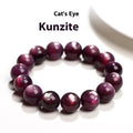 Purple lepidolite crystal bracelet with polished round beads in multiple size options